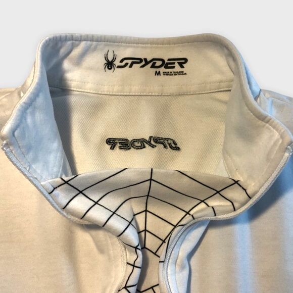 Spyder 1/4 Zip Men’s Pullover White Size Medium - Picture 8 of 16